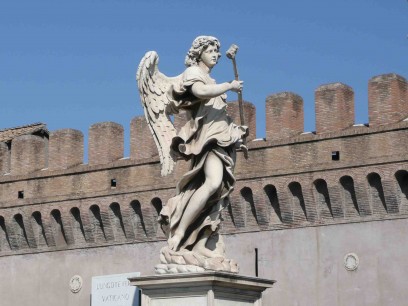 A Bernini Angel  on Pnote Sant'Angelo.  Photo: Alan Butler