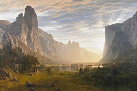 Albert Bierstadt, Looking Down Yosemite Valley, California, 1865, oil on canvas, Birmingham Museum of Art, Gift of the Birmingham Public Library