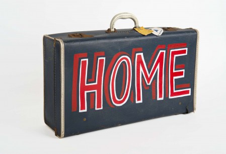 Bob and Roberta Smith ‘Shelter’ 2012 Suitcase and paint. For Shelter, 'Up My Street'