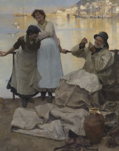 Frank Bramley 1857 – 1915 Eyes and No Eyes, 1887 Oil on canvas, 114 x 91.5 cm Penlee House Gallery & Museum, Penzance Purchased in 2009 with funding from The Art Fund, the MLA/V&A Purchase Fund and The Friends of Penlee House