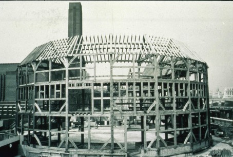 The Globe under construction