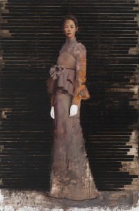 Jonas Burgert, Stand, 2014, Oil on canvas, 300x200cm