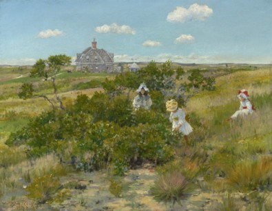 William Merritt Chase, The Big Bayberry Bush, ca. 1895 Oil on canvas, 25×33⅛in. Signed lower left: Wm. M. Chase Littlejohn Collection, 1961.5.5