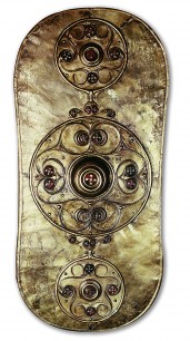 Bronze Age Shield: The Battersea Shield, bronze with red glass, Iron Age, c.350–50BC British Museum, London/BAL