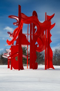 Alexander Liberman. Aria, 1979–1983. Painted steel, 504 x 504 x 396 ins. Gift of Fred and Lena Meijer. © 2002 Estate of Alexander Liberman