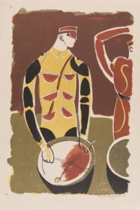 Keith Vaughan, Bandsmen (lithograph on white wove paper, 1953) The Royal College of Art Printmaking Archive/Photograph: Dominic Tschudin