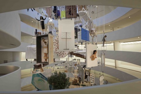 Installation view: Maurizio Cattelan: All, Solomon R. Guggenheim Museum, November 4, 2011 - January 22, 2012