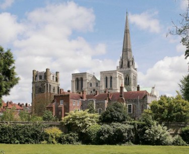 Chichester Cathedral from Bishops Palace Gardens