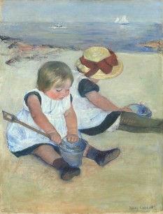 Mary Cassatt, Children Playing on the Beach, 1884, Oil on canvas, 97.4 x 74.2 cm. National Gallery of Art, Washington D.C., Ailsa Mellon Bruce Collection, 1970.17.19 © National Gallery of Art