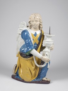 Della Robbia family, Kneeling Angel holding a Candlestick c.1500–50 Lent by the Syndics of the Fitzwilliam Museum, Cambridge