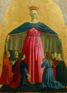 Piero della Francesca, Madonna della Misericordia, detail of Misericordia Polyptych, 1445–61, Pinacoteca Comunale, Sansepolcro © 2010.