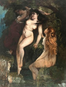 Gustave Courbet , Les Trois Baigneuses ( The Three Bathers), 1865–68.  Oil on paper on canvas, 126.5x95cm,   © Petit Palais, Musée des Beaux-Arts de la Ville de Paris/Eric Emo