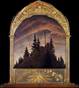 Caspar David Friedrich (1774-1840), The Cross in the Mountains (Tetschen  Altarpiece), 1807/8, oil on canvas, 115x110.5cm.