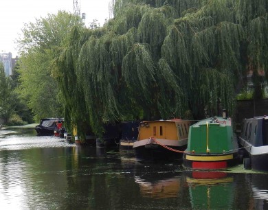 Barges on the Regent's Canal, London. Photo: Stephen Kingsley