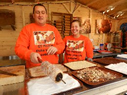 Serving customers, Southbank German market