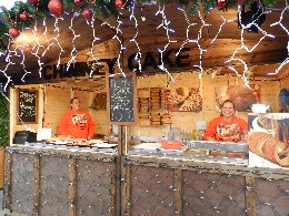 A stall at the Southbank German market