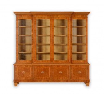 Book cabinet (1952), wood and glass, 220x200x52cm. Part of a furniture set made specially for the main offices of the Ministry of Defence in Moscow. Courtesy Heritage International Art Gallery