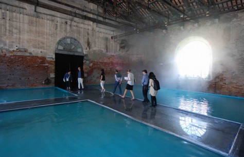 Vincent J.F. Huang, Crossing the Tide, 2015, Tuvalu Pavilion at the Arsenale at the 56 Venice Biennale Photo: Michal Fornalczyk