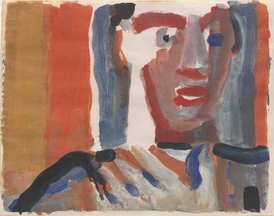 David Park, Head of a Woman, 1960. Gouache, 11.5x14.5in. Hackett |Mill, San Francisco, CA.