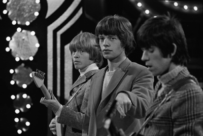 David Farrell, Mick Jagger and Brian Jones, c.1963. Courtesy of Osborne Samuel