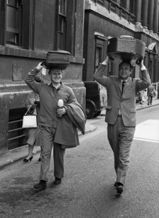 David Farrell, Yehudi Menuhin and Maurice Grendon on their way to rehearsals at the Bath Festival. Courtesy of Osborne Samuel