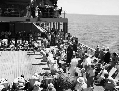 Deck games aboard a P&O liner: Races on the Viceroy of India in the 1930s.