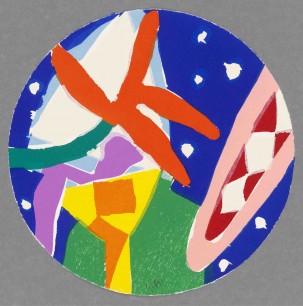 Gillian Ayres, Descanso, 2011-12 Woodcut in 11 colours from three blocks carved from walnut veneer faced MDF