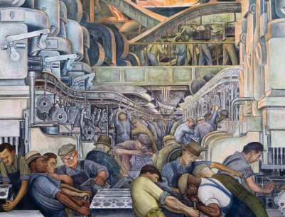 Diego Rivera, Detroit Industry, north wall (detail), 1932–3, fresco. Detroit Institute of Arts