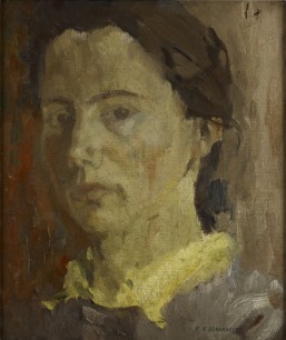 Elizabeth Blackadder,  Self-portrait, 1951, Oil on canvas, 35.6 x 30.5 cm.