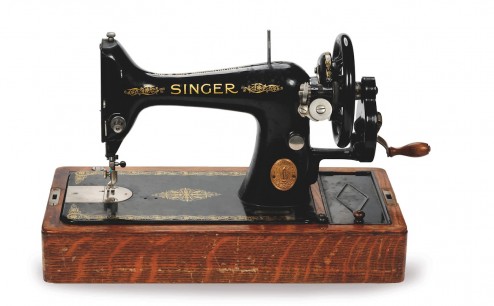 An early SInger sewing machine, an invention that revolutionized clothes-making