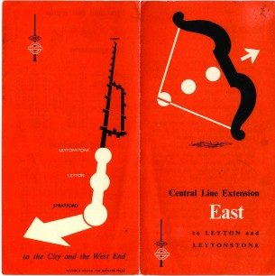 London Transport leaflets c.1947–48, when the central line was extended eastwards