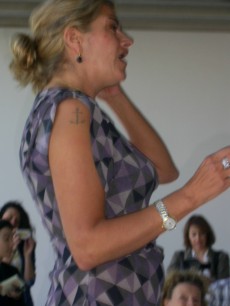 Tracey Emin at the opening of her exhibition at Turner Contemporary. Photo Jeff Fendall