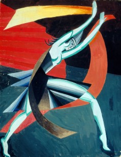 Alexandra Exter,  Study for Salome’s Costume. 1917 Gouache, bronze- and silver-plating on cardboard