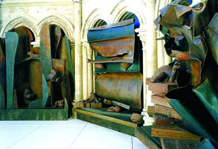 Anthony Caro, sculpture in The Chapel of Light, St Jean Baptise, Bourbourg, France