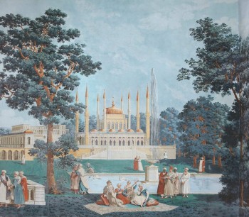 Shores of the Bosphorus, panoramic wallpaper, Joseph Dufour et Cie, Mâcon, c. 1812 © Pierre Bergé et Associés