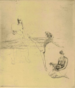 Pablo Picasso, Salome, State III, 1905, drypoint,