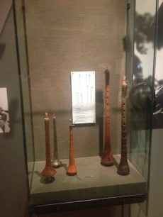 Shawms (mediaeval origin) predecessors of the modern oboe) ( zournas in Greek). Photo Stephen Kingsley, courtesy of Museum of Greek Folk Musical Instruments