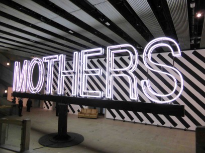 Martin Creed, Work no. 1092 (2011) neon and steel sign ‘Mothers’