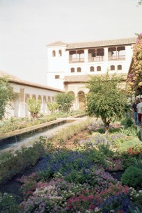 A section of the Generalife Gardens, Alhambra, Granada