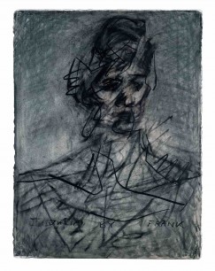 Head of Julia, 1981. Charcoal and chalk on paper, 77.5 x 57.8. Private collection