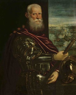 Jacopo Robusti, called Tintoretto (1519–1594) Portrait of Sebastiano Venier (and the Battle of Lepanto), c. 1571 Oil on canvas 104.5 x 83.5 cm