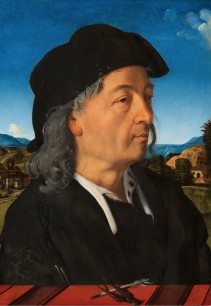 Piero di Cosimo, Portrait of Giuliano da Sangallo, c. 1482–3, oil on limewood panel, 47.5x33.5cm.  Rijksmuseum, Amsterdam, on loan from the Royal Cabinet of Paintings Mauritshuis