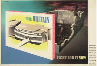 Abram Games imagined a modern post-war Britain to inspire the troops. Imperial War Museum PST 2911