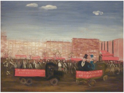 Georgi Rubliev, Demonstration (1932), 75 x 89cm, Peter Aven Collection