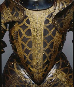 Suit of armour commissioned from the Greenwich armoury by  Sir Christopher Hatton. Royal Collection Trust/© Her Majesty Queen Elizabeth II 2013