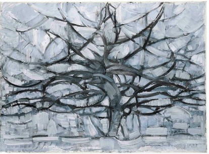 Piet Mondrian, The Gray Tree, 1911. Oil on canvas. 79.5 x 109 cm. Piet Mondrian: The Studios by Cees W. de Jong (ed)