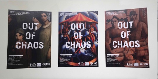 Posters for Out of Chaos: Ben Uri 100 Years in London, Inigo Rooms, Somerset House East Wing, King’s College, London.  Photo: D.Gunzburg