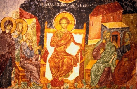 A fresco of Christ discursing to his followers, Hagia Sophia at Trabzon. Photo Henry Matthews