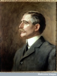 Hugh Goldwin Riviere , Portrait of Henry Solomon Wellcome (1906) Oil © Wellcome Library, London