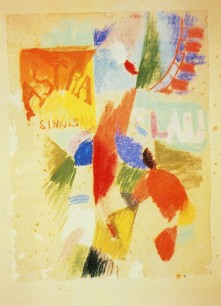 Robert Delaunay, Study for the Cardiff Team, 1913. Pastel on silk paper, 28 x 21 cm. Musée d’art moderne, Troyes. Gift of P. and D. Levy